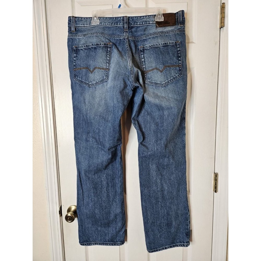 Hugo Boss Jeans Men 34x30 Blue Straight Denim Orange Label Designer Tag 40x32